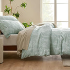 Bedsure Queen Comforter Set - Sage Green Bed Set, 3 Pieces Cute Floral Bedding, 1 Soft Reversible Botanical Flowers Comforter and 2 Pillow Shams