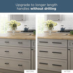 Franklin Brass Adjusta-Pull (5-Pack) Adjustable Drawer Pulls | Fits 2 to 8-13/16 Inch Hole Centers | Champagne Bronze Cabinet Handles| Modern Arch P43971K-CZ-CP