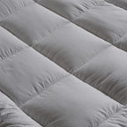 Great Bay Home Twin XL Mattress Topper. Thick, Elastic Corner Mattress Protector and Cover. Ultra-Soft Pillowtop Mattress Pad. Fits Mattresses Up to 18" (Twin XL, Light Grey)