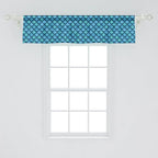 Ambesonne Fish Scale Window Valance, Nautical Design Realistic Graphic Water Drops on Half Circles Print, Curtain Valance for Kitchen Bedroom Decor with Rod Pocket, 42" x 12", Blue and Turquoise