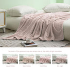 Exclusivo Mezcla Fleece Throw Blanket for Couch, 50x70 Inches Soft Cozy Jacquard Flannel Blankets, Lightweight Fuzzy Plush Warm Throws for Winter,Camel