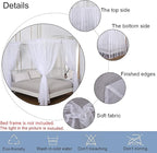 Akiky Princess Canopy Bed Curtains Set with Star Light Sheer Curtain for King Size Bed,8 Panels Canopies (King, White)