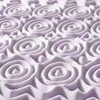 Mellow 3 Inch 5-Zone Memory Foam Mattress Topper, Soothing Lavender Infusion, Dorm Essentials, Queen
