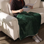 NANPIPER Baby Sherpa Blanket,Warm Toddler Throw Blanket,Soft Newborn Fleece Blanket for Winter (Olive Green,30x40 inches)