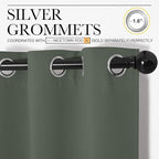 NICETOWN Room Darkening Curtain Panels - Toddler Boy Bedroom Drapes with Grommet Top, Energy Smart Window Treatment Curtains(Dark Mallard, 42 inches W x 90 inches L, 2 Panels)