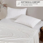 RUVANTI Flannel Sheets Queen Size - 100% Cotton Double Brushed Bed Sheets, Deep Pockets 16 Inches Queen Sheet Set, All Seasons Breathable & Extra Soft - Warm & Cozy, 4 Piece, Running Dots