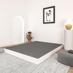 Qingzhou Box Spring King Bed Bases, 5 Inch High Metal King Size Box Spring Only, Heavy Duty Mattress Foundation with Fabric Cover, Easy Assembly, Quiet Noise Free, Non Slip, Black