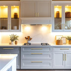 JOY DECOR 60 Pack Cabinet Handles, Gold Cabinet Pulls, 4 in Hole Center Kitchen Cabinet Handles, Stainless Steel T Bar Handles for Dresser Drawers