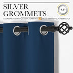 NICETOWN Moroccan Blue Blackout Curtains 86" Long, 55" Wide, 2 Pieces for Office, Dining Room, Guest Room - Sound Reducing, Heat and Cold Block Panels for Modern Decorative
