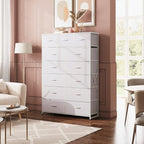 WLIVE Storage Organizer Unit with 13 Fabric Bins, Storage Drawers Organizer with Steel Frame, Tall Storage Tower Organizaton for Living Room, Hallway, Office, White