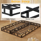 Split Full Box Spring 5 Inch, Easy Assembly Bed Foundation, Heavy Duty Low Profile Metal Box Spring for Full Bed with Fabric Cover, Noise Free
