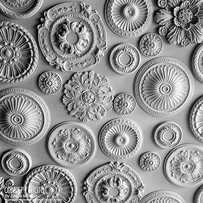 12 1/2"OD x 3 7/8"ID x 3/4"P Bradford Ceiling Medallion (Fits Canopies up to 6 5/8"), Hand-Painted Rich Gold