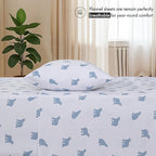 RUVANTI Flannel Sheets King Size - 100% Cotton Brushed King Bed Sheets Set - Deep Pockets 16 Inches - All Seasons Breathable & Extra Soft - Warm & Cozy, 4 Piece, Happy Cubs