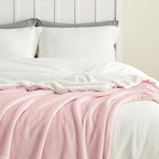 Bedsure GentleSoft Sherpa Fleece Blankets Queen Size for Bed - Thick and Warm Throw for Girls and Women, Soft Fuzzy Plush Queen Blanket for Winter, Pink, 90x90 Inches