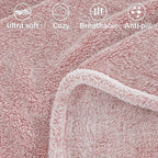 Exclusivo Mezcla Plush Fuzzy Fleece Bed Blanket King Size, Super Soft, Fluffy and Warm Blankets, Suitable for All Seasons (Mixed Pink, 90x104 Inches)