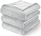 BEDELITE Fleece Blanket Dove Grey Throw Blankets for Couch & Bed, Luxury Plush Cozy Fuzzy Blanket 50x60 inches, Super Soft Warm Lightweight Throw Blanket for Travel Camping
