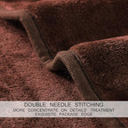 HOZY Soft Blanket Queen Size Fleece Warm Fuzzy Throw Blankets for The Bed Sofa Lightweight 350GSM Chocolate 90"*90"