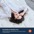 Coolvie Twin XL Mattress 14 Inch, Hybrid XL Twin Mattress in a Box, 4 Layer Premium Foam with Pocket Springs for Motion Isolation and Pressure Relieving, Medium Firm Feel, 100-Night Trial