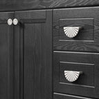2 Pack 3 Inch (76mm) Nickel Cabinet Pulls Cup Flat Drawer Handles Kitchen Cupboard Pull Bathroom Dresser Sunflower Handle Unique Hardware for Furniture Door Wardrobe Hardware TYH-BN-2