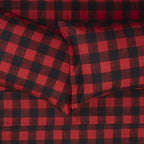 Twin XL Sheets - Breathable Luxury Sheets with Full Elastic & Secure Corner Straps Built In - 1800 Supreme Collection Extra Soft Deep Pocket Bedding Set, Sheet Set, Twin XL, Buffalo Check Burgundy