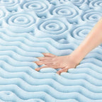 Mellow 4 Inch 5-Zone Memory Foam Mattress Topper, Cooling Gel Infusion, Dorm Essentials, Twin XL Blue