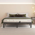 MAF 7 Inch Queen Metal Platform Bed Frame with Round Corner Legs, 3000 LBS Heavy Duty Steel Slats Support, Noise Free, No Box Spring Needed, Easy Assembly
