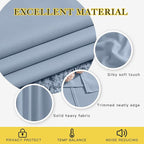 NICETOWN Vintage Blue Room Darkening Draperies and Curtains - Home Fashion Energy Saving Grommet Top Room Darkening Drape Panels for Bedroom (Set of 2, 66 by 90 Inch, Vintage Blue)