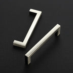 Ravinte 25 Pack Solid 4 Inch Center to Center Slim Square Bar Drawer Handles Kitchen Cabinet Handles Brushed Nickel Drawer Pulls Kitchen Cabinet Hardware Kitchen Handles Cabinet Pulls