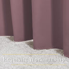 NICETOWN Room Darkening 118 inch Long Curtains, Grommet Thermal Drapes Weighted Room Divider Wide Window Treatments for Living Room, W66 x L118, Dry Rose, 2 Panels