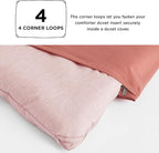 Bedsure Queen Comforter Set - Pink Soft Bedding for All Seasons, Cationic Dyed Bed Set, 3 Pieces, 1 Queen Size Comforter (90"x90") and 2 Pillow Shams (20"x26"+2")