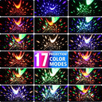 Star Projector Night Lights for Kids with Timer, Toys for 2-5-14 Year Old Boys Room Lights for Kids Glow in The Dark Stars Moon for Child Sleep Peacefully, Birthday Gifts for Boys-Black