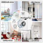 MYSKY HOME 95 Inch Long Christmas Curtains for Living Room Sliding Door Red Pom Pom White Shher Curtains for Bedroom Large Window Panels Dining Room Rod Pocket Privacy Protect 2 Sets 52" x 95"