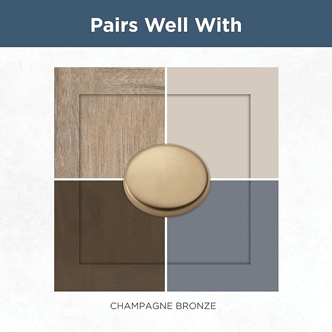 Franklin Brass Adjusta-Pull (5-Pack) Adjustable Drawer Pulls | Fits 1-3/8 to 6-5/16 Inch Hole Centers | Champagne Bronze Cabinet Handles| Fluted Edge P49105-CZ-B