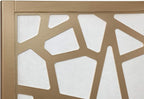 Roundhill Furniture Giyano 4 Panel Screen Room Divider, Gold