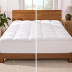 Bare Home Full XL Microplush Mattress Topper - Pillow Top Reversible - Soft Mattress Cover - Dual Sided All-Season - 8" to 24" Deep Pocket - Fitted Cover - Plush Mattress Pad (Full XL)