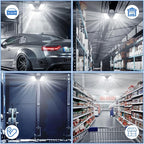 LED Garage Lights 4 Pack -180W, 18000LM 6500K Led Shop Light with 6+1 Deformable Panels, Basement Barn Light Garage Ceiling Lights, E26/E27 for Garages, Warehouse, Shop