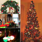 Multicolor Christmas Bubble Lights with 7 Clear Bulbs, UL Listed for Holiday Christmas Celebrations Lighting, Green Wire