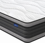 Vesgantti King Mattress, 14 Inch Hybrid Innerspring Mattress with Memory Foam, Individually Pocket Coils for Motion Isolation, King Size Mattress in a Box, Medium Firm Feel