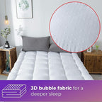 Mattress Topper King & Mattress Pad Protector - Quality Plush Luxury Down Alternative Pillow Top - 2inch Extra Thick Mattress Cover(76"x80")