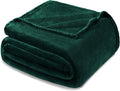 Exclusivo Mezcla Fleece Blanket King Size for Bed, Super Soft and Warm, All Season Use, Cozy, Plush, Lightweight, 90x104 Inches, Forest Green