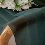 OWENIE Green Sheer Curtain 96 Inches Long 2 Panels Set for Christmas Decoration, Light Filtering Clear Sheer Curtain 95 for Bedroom/Living Room, 2Pcs, Each 42" W x 96" L