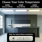 Ultralux 1x4 ft Surface Mount Ceiling Light Panel – Slim, Edge Lit, Flush Mount Flat Panel for Kitchen, Home & Office - TRIAC Dimmable, 3CCT Adjustable Color Temperature (Matte Black, 1 Pack)