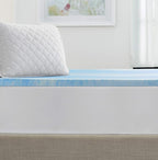 Sealy 1.5" SealyChill Gel Memory Foam Mattress Topper, Twin XL, White
