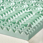 Mellow 1.5 Inch 5-Zone Memory Foam Mattress Topper, Calming Aloe Infusion, Dorm Essentials, Twin