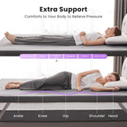 SINWEEK 2 Inch Gel Memory Foam Mattress Topper Queen Size, Pad for Back Pain, Bed Topper with Removable Soft Cover, CertiPUR-US Certified,Grey