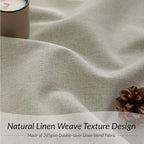 KangBang Full Blackout Pinch Pleat Curtains 102 Inches Long, Pleated Linen Drapes 2 Panels Set for Living Room Dining with Hooks, Thermal Insulated & Noise Reducing, 42Wx102L, Linen Color