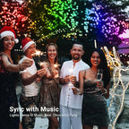 Brizled Color Changing Halloween Lights, 66ft 200 LED RGB Christmas Lights Music Sync, 120+ Modes Remote Dimmable Outdoor Christmas Light, Mini Tree Light Indoor Plugin for Xmas Halloween Party Decor
