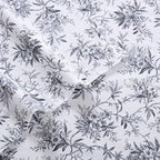 Laura Ashley - Flannel Sheets Twin Size, Anti-Pilling & Wrinkle Resistant Cotton, Touchably Soft for All-Season Comfort - Bed Sheets with Matching Pillowcase & Fitted Sheet (Faye Toile Black)