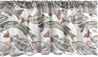 Ambesonne Fishes Window Valance, Watercolor Common Carp Perch and Bass Freshwater Animals Themed Seafood Drawing, Curtain Valance for Kitchen Bedroom Decor with Rod Pocket, 54" X 12", Pale Blue Grey