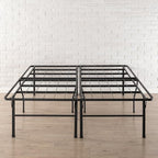 Best Price Mattress 18 Inch Metal Platform Beds w/ Heavy Duty Steel Slat Mattress Foundation (No Box Spring Needed), Black